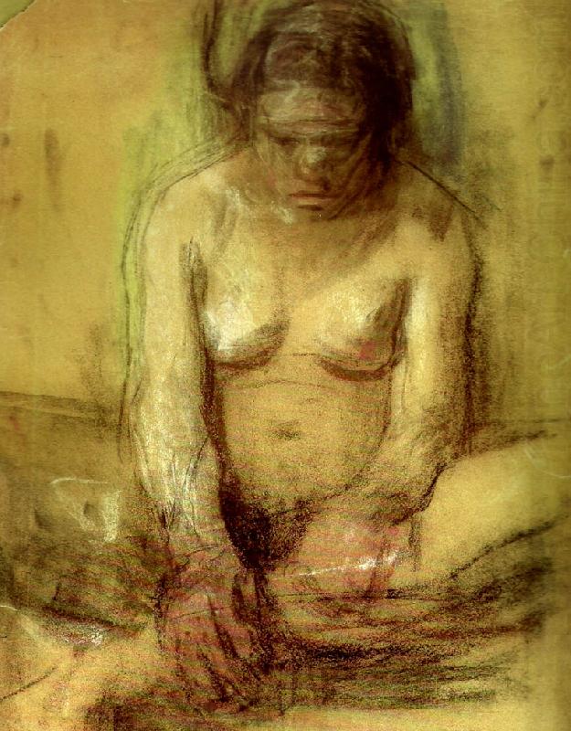 kathe kollwitz sittande kvinnlig akt china oil painting image